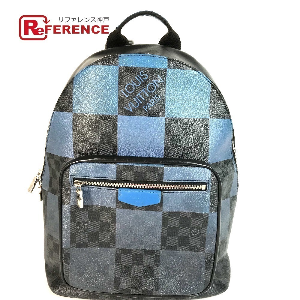 Louis Vuitton Damier Graphite Black Giant Josh Backpack Leather
